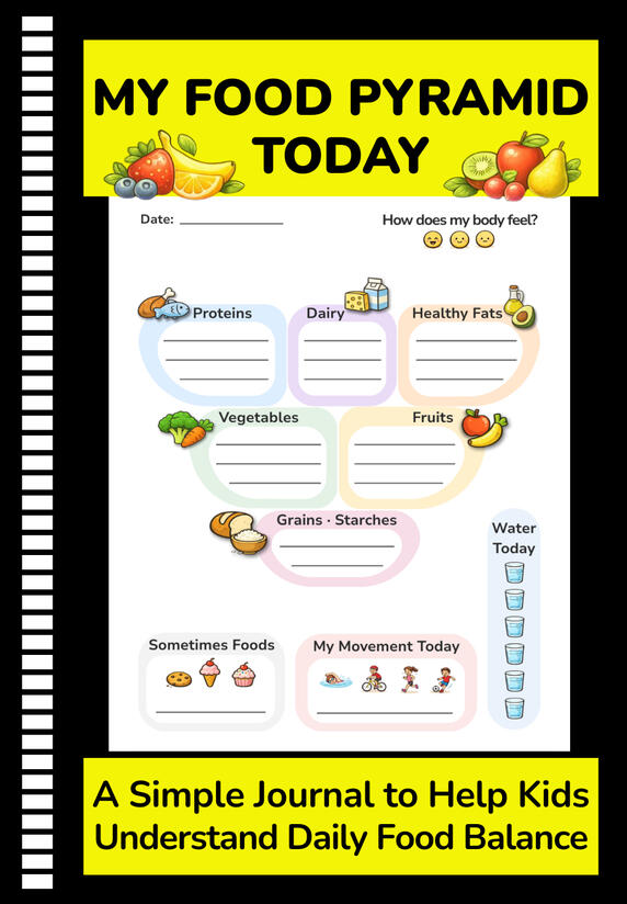 MY FOOD PYRAMID TODAY - COLOR