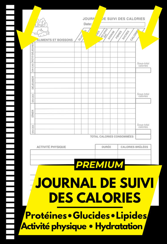 SUIVI DES CALORIES PREMIUM N&B